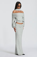 Andie Top - Light Grey Marl Tops Babyboo Fashion Premium Exclusive Design