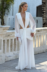 Andrina Maxi Dress - Ivory Dress Babyboo Fashion Premium Exclusive Design