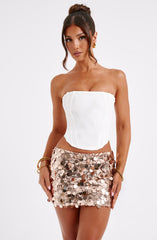 Anissa Mini Skirt - Gold Skirt XS Babyboo Fashion Premium Exclusive Design
