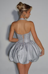 Araminta Mini Dress - Silver Dress Babyboo Fashion Premium Exclusive Design