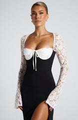 Aria Maxi Dress - Black/White Dress Babyboo Fashion Premium Exclusive Design