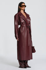 Bridget Trench Coat - Plum Jacket Babyboo Fashion Premium Exclusive Design