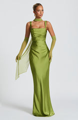 Calanthe Maxi Dress - Olive Dress Babyboo Fashion Premium Exclusive Design