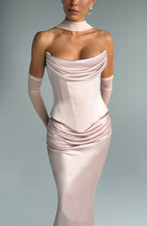 Callista Corset - Soft Peach Tops Babyboo Fashion Premium Exclusive Design