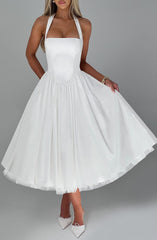 Cressida Midi Dress - Ivory Dress Babyboo Fashion Premium Exclusive Design