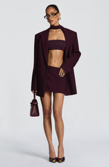 Edna Mini Skirt - Plum Skirt Babyboo Fashion Premium Exclusive Design