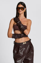 Frankie Gloves - Plum Brown Accessories Babyboo Fashion Premium Exclusive Design