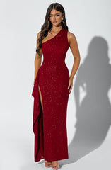 Genevieve Maxi Dress - Red Sparkle Dress Babyboo Fashion Premium Exclusive Design
