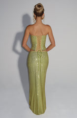 Hali Maxi Skirt - Olive Skirt Babyboo Fashion Premium Exclusive Design