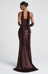 Kensington Maxi Dress - Plum Brown Dress Babyboo Fashion Premium Exclusive Design