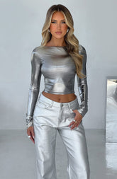 Kyranni Top - Gunmetal Tops XS Babyboo Fashion Premium Exclusive Design