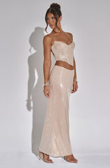 Larisa Maxi Skirt - Nude Skirt Babyboo Fashion Premium Exclusive Design