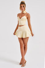 Louisa Mini Skirt - Lemon Skirt Babyboo Fashion Premium Exclusive Design
