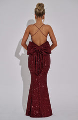 Meridith Maxi Dress - Wine Dress Babyboo Fashion Premium Exclusive Design