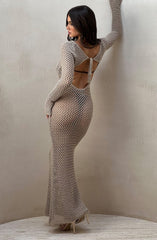 Moana Maxi Dress - Beige Dress Babyboo Fashion Premium Exclusive Design