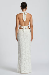 Myra Maxi Skirt - Ivory Skirt Babyboo Fashion Premium Exclusive Design