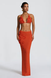 Nerida Maxi Skirt - Orange Skirt Babyboo Fashion Premium Exclusive Design