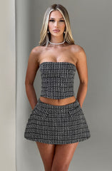 Olina Top - Black/White Tops Babyboo Fashion Premium Exclusive Design