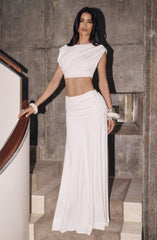 Paige Maxi Skirt - Ivory Skirt Babyboo Fashion Premium Exclusive Design