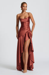 Samira Maxi Dress - Rust Dress Babyboo Fashion Premium Exclusive Design