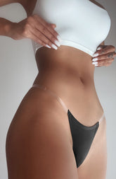 Seamless Clear Strap Thong - Black Accessories XS Babyboo Fashion Premium Exclusive Design
