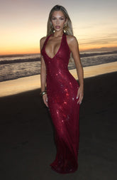 Starla Maxi Dress - Wine Dress Babyboo Fashion Premium Exclusive Design