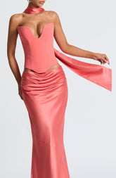 Sybil Scarf - Coral Pink Accessories ONE SIZE Babyboo Fashion Premium Exclusive Design