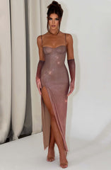 Trixie Maxi Dress - Sparkle Ombre Print Dress Babyboo Fashion Premium Exclusive Design