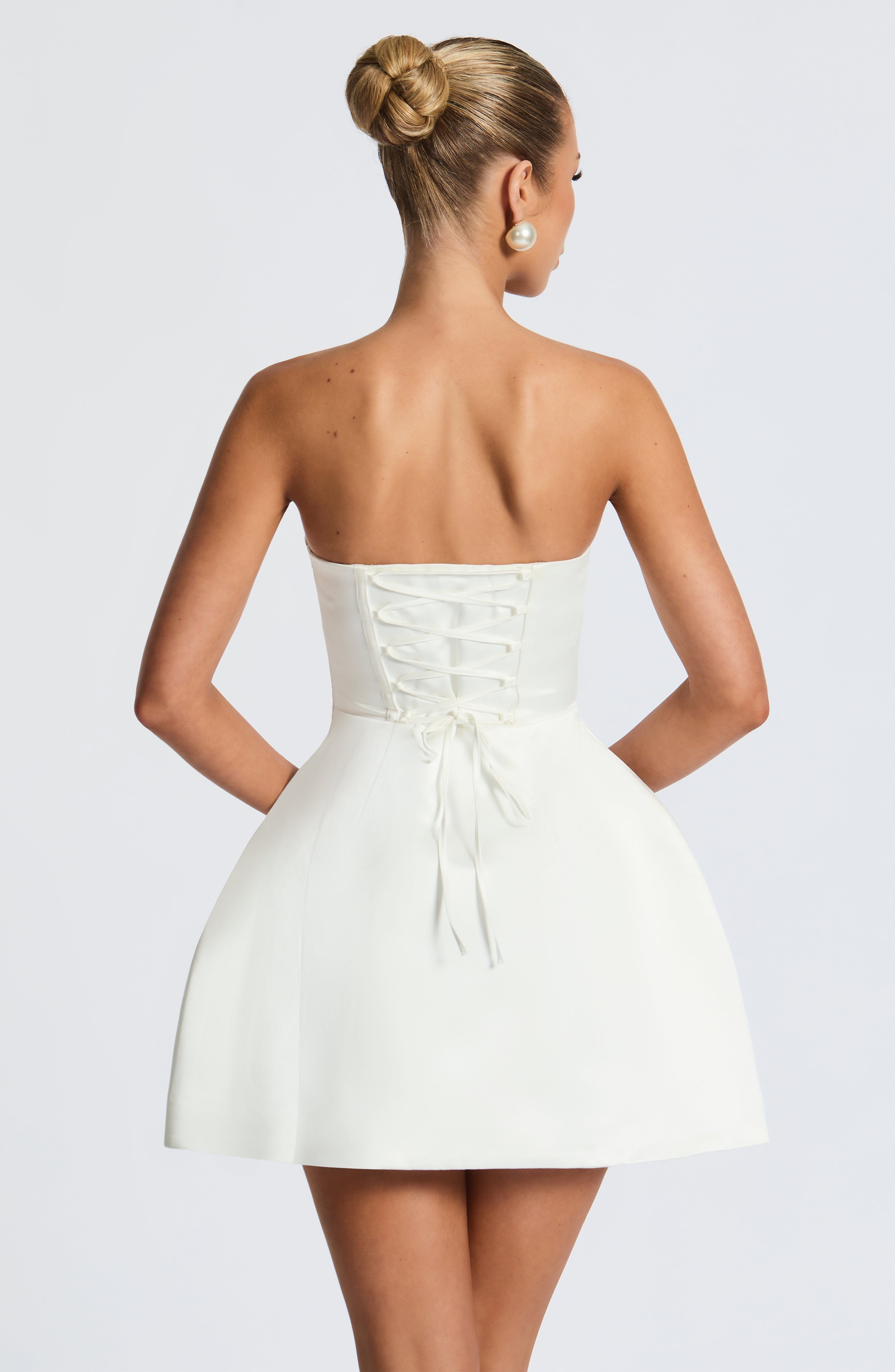 Abbey Mini Dress - Ivory Dress Babyboo Fashion Premium Exclusive Design