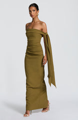 Addie Maxi Dress - Deep Olive Dress Babyboo Fashion Premium Exclusive Design