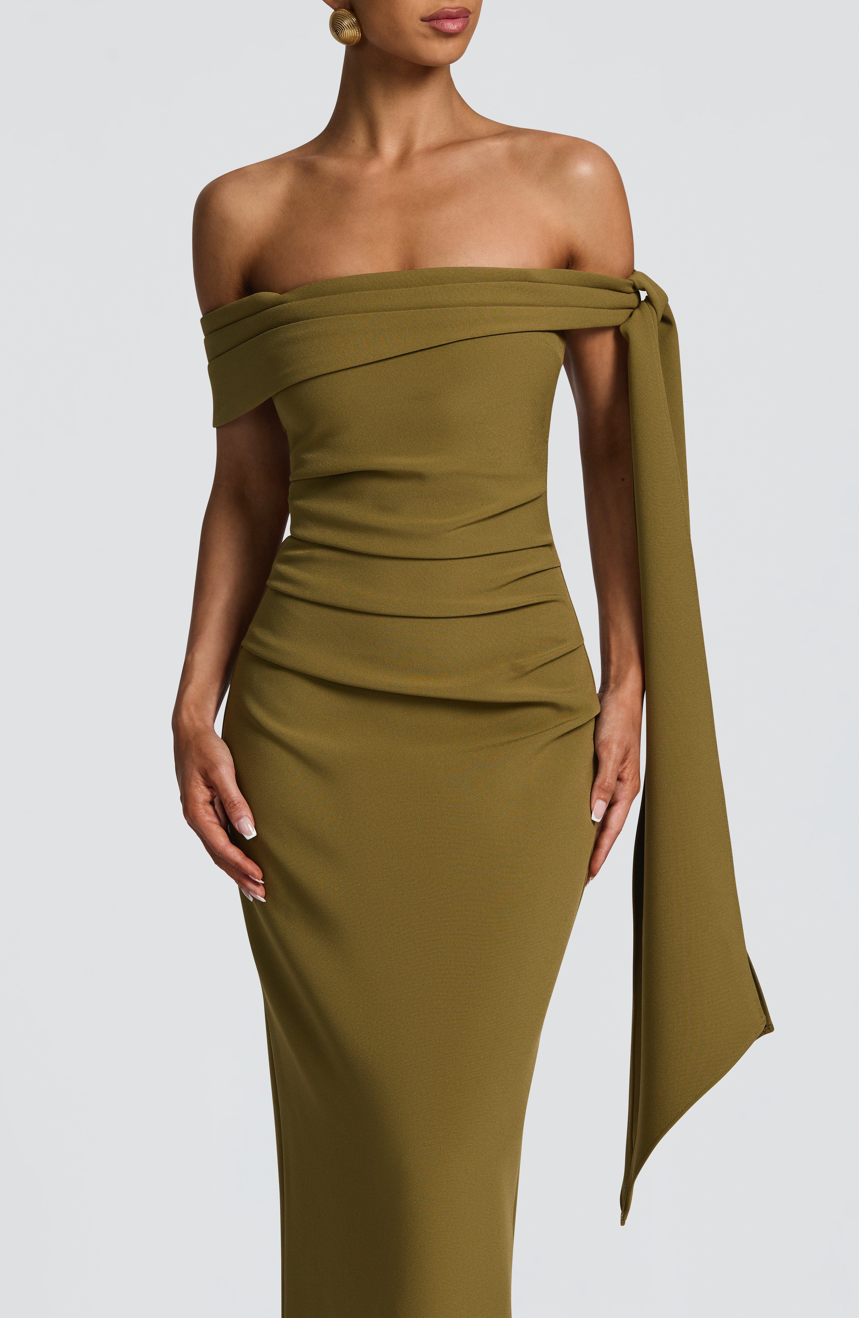 Addie Maxi Dress - Deep Olive Dress Babyboo Fashion Premium Exclusive Design