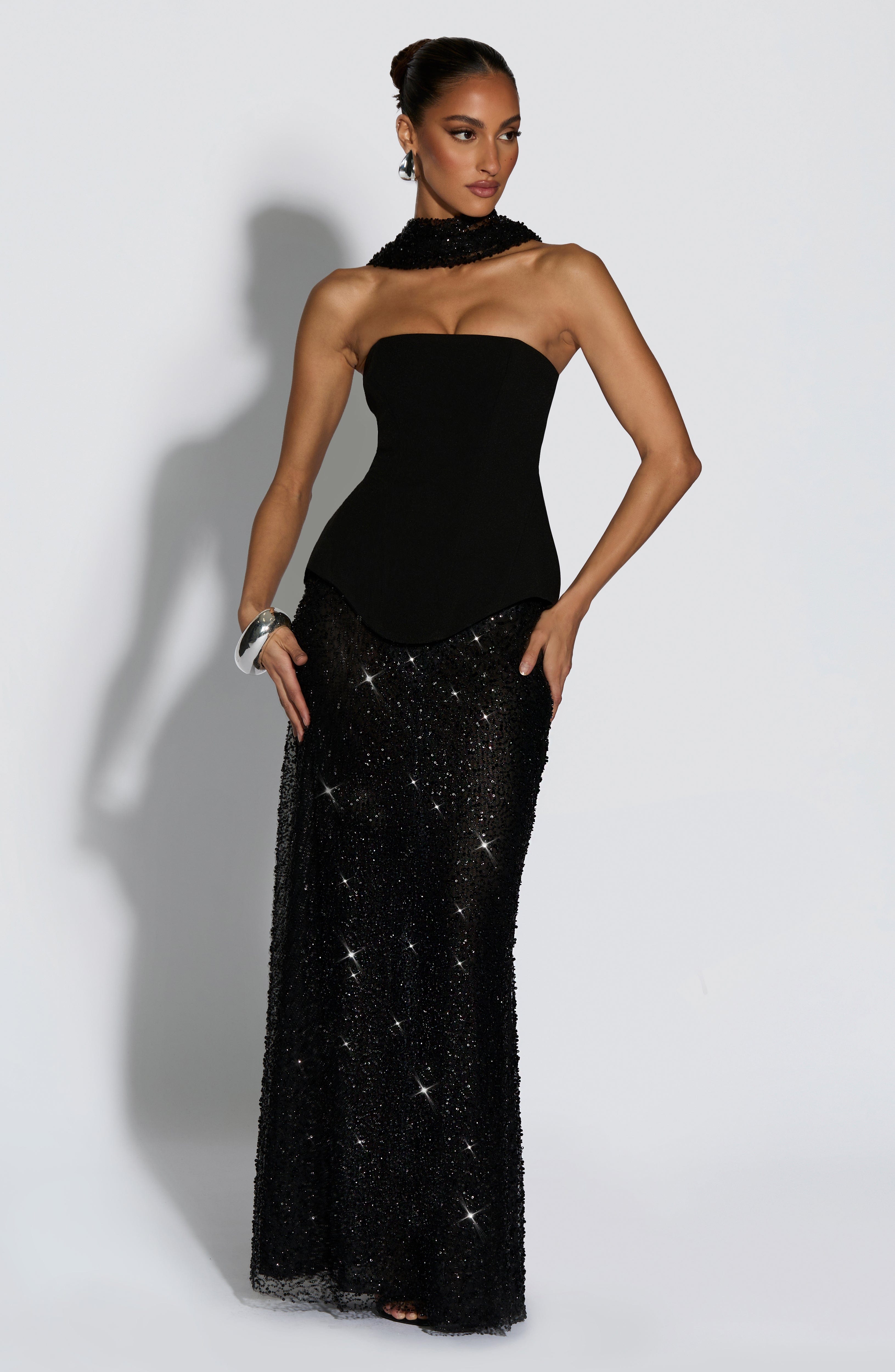 Allaire Maxi Skirt - Black Skirt Babyboo Fashion Premium Exclusive Design