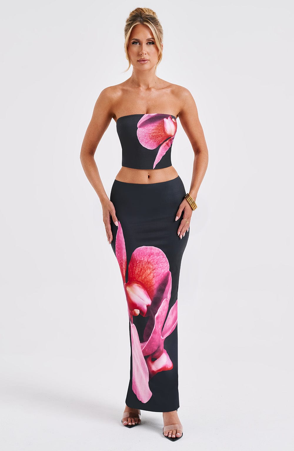 Allegra Top - Black Floral Print Tops Babyboo Fashion Premium Exclusive Design