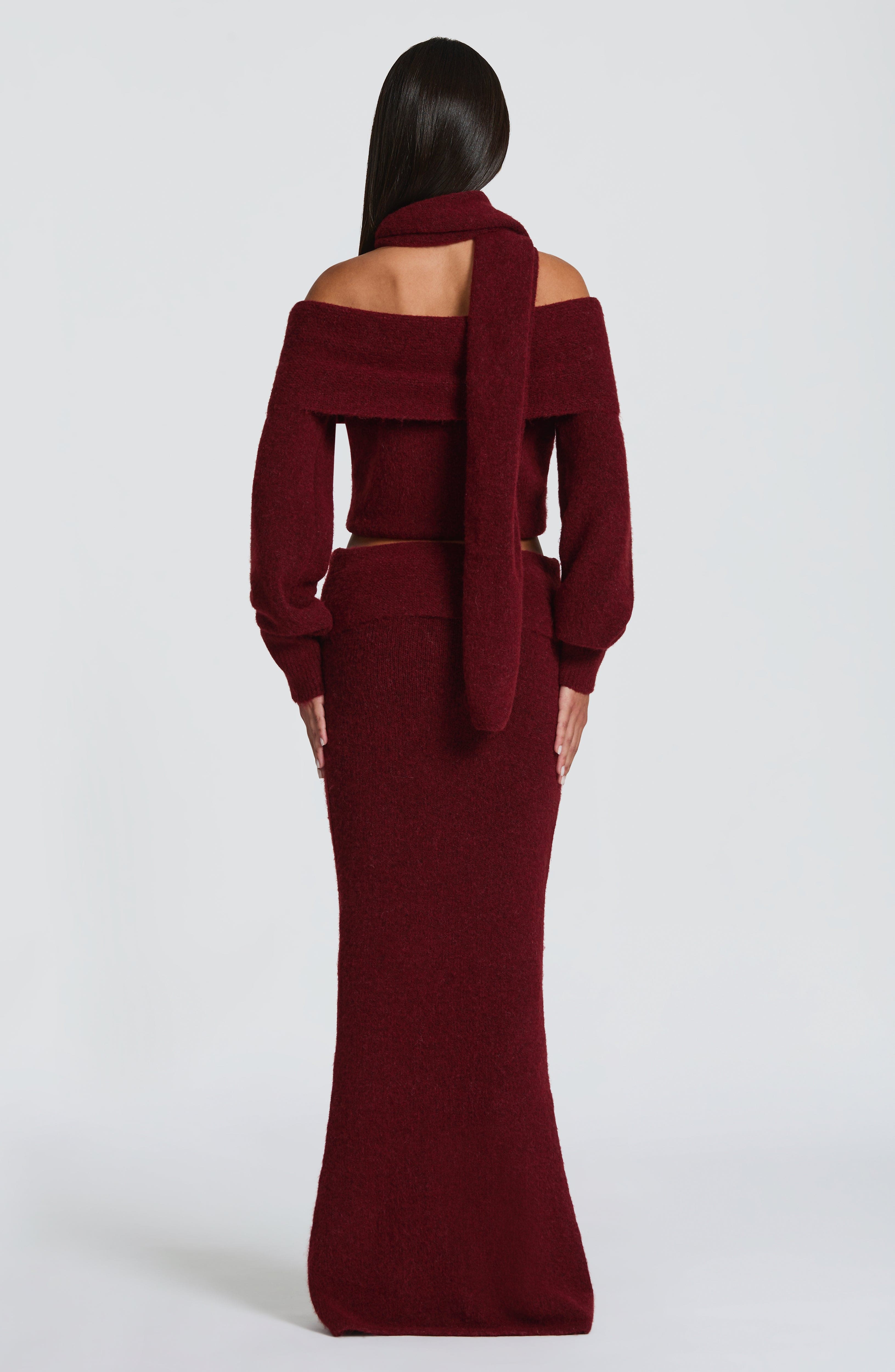 Andie Maxi Skirt - Burgundy Skirt Babyboo Fashion Premium Exclusive Design