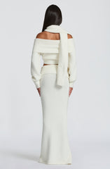 Andie Maxi Skirt - Ivory Skirt Babyboo Fashion Premium Exclusive Design