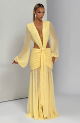 Andrina Maxi Dress - Lemon Dress Babyboo Fashion Premium Exclusive Design