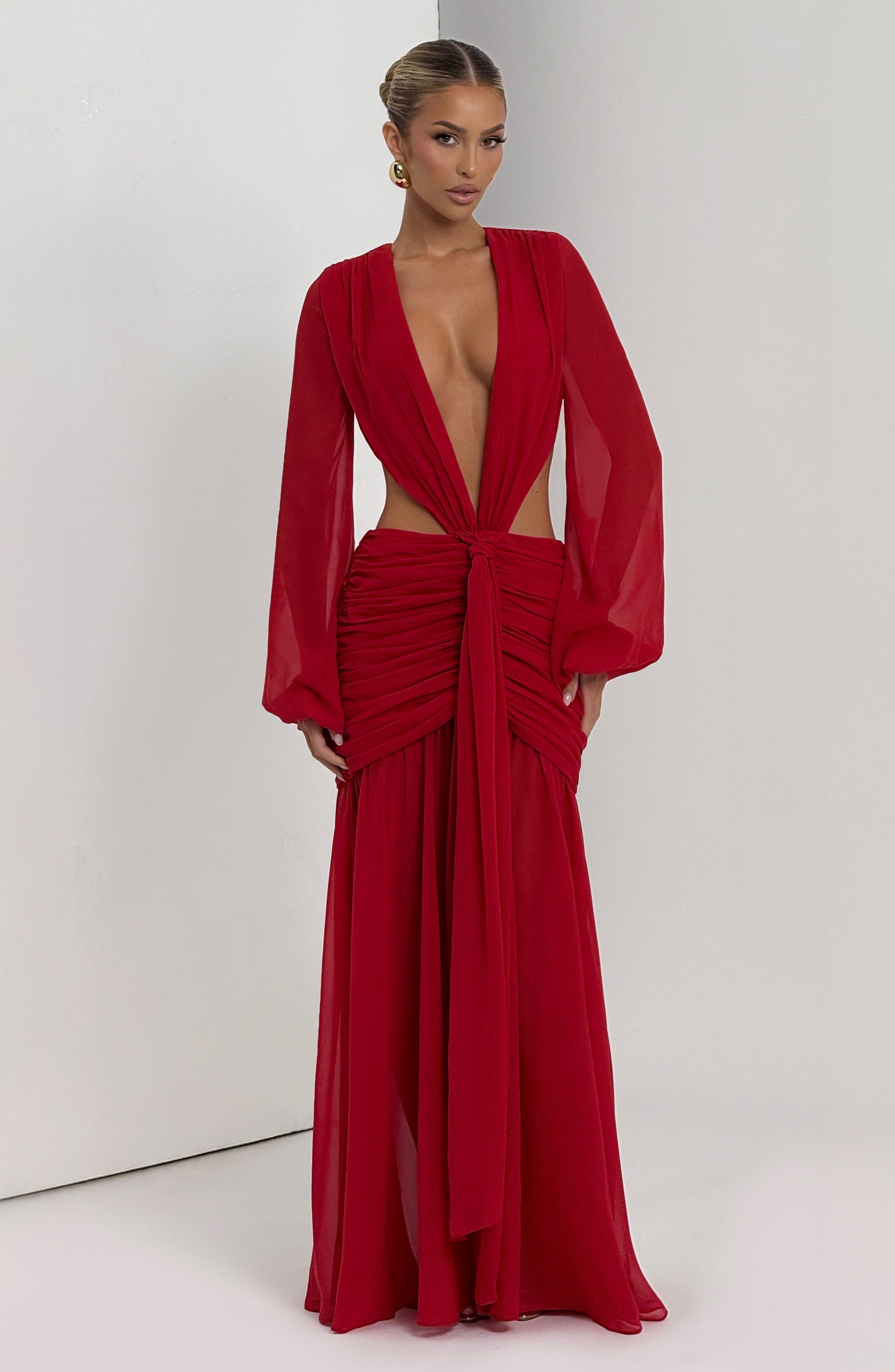 Andrina Maxi Dress - Red Dress Babyboo Fashion Premium Exclusive Design
