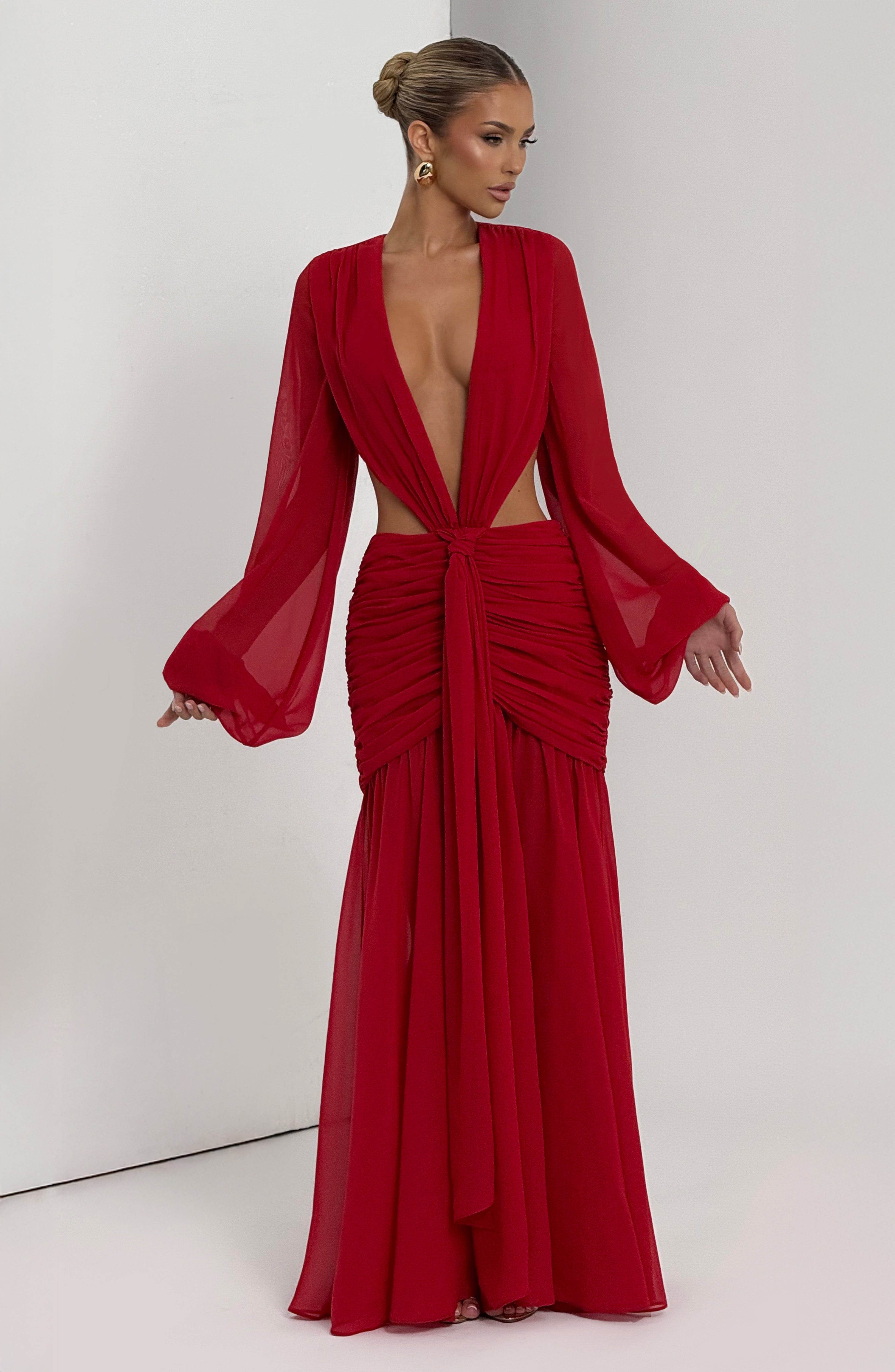 Andrina Maxi Dress - Red Dress Babyboo Fashion Premium Exclusive Design