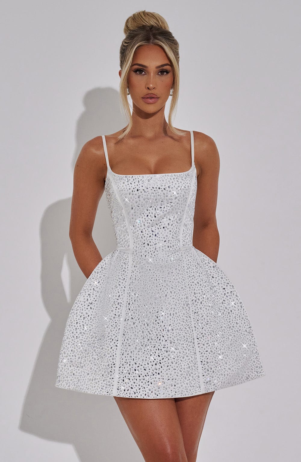 Angelique Mini Dress - Ivory Dress Babyboo Fashion Premium Exclusive Design