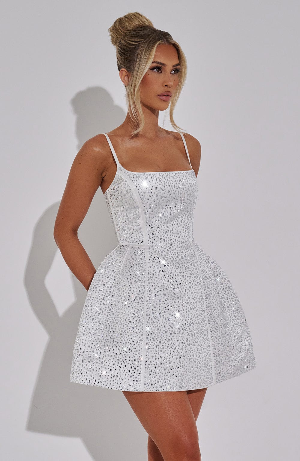 Angelique Mini Dress - Ivory Dress Babyboo Fashion Premium Exclusive Design