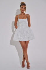 Angelique Mini Dress - Ivory Dress Babyboo Fashion Premium Exclusive Design