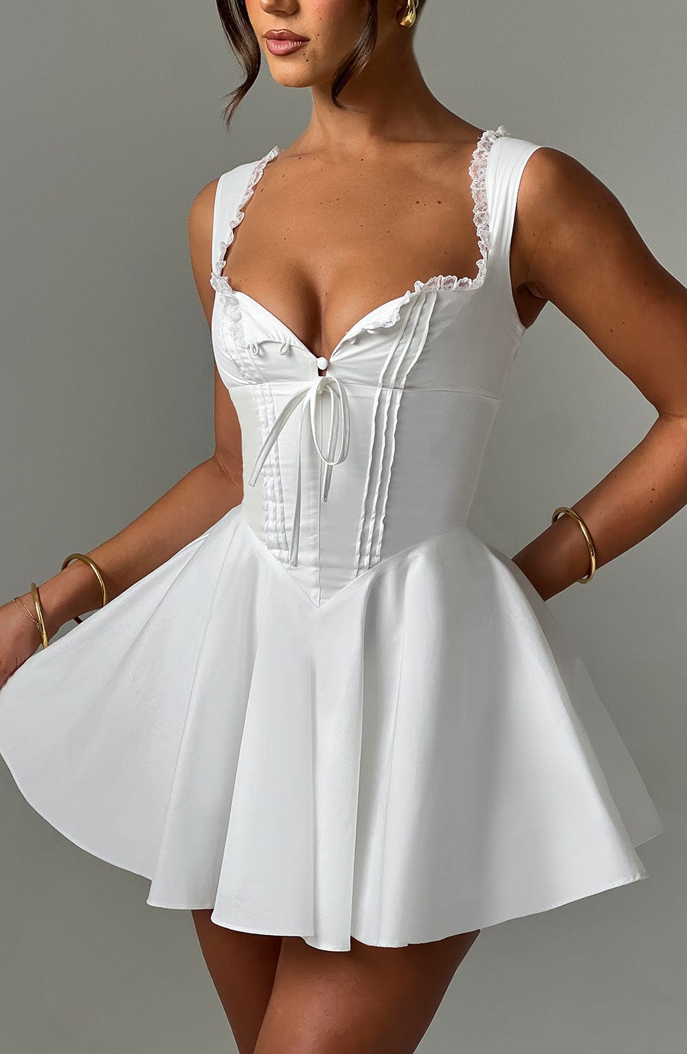 Antonella Mini Dress - Ivory Dress Babyboo Fashion Premium Exclusive Design