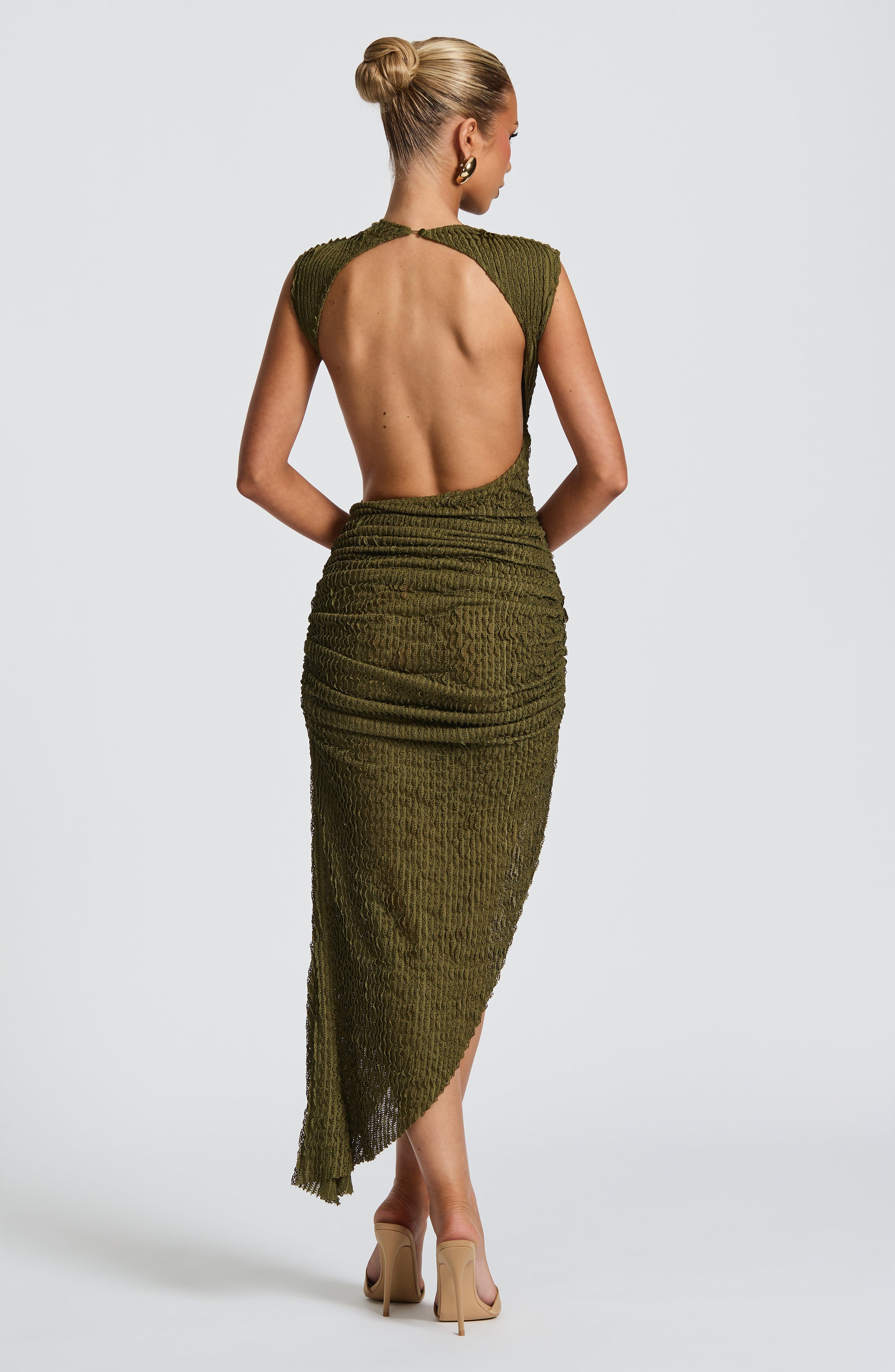 Aphrodite Midi Dress - Khaki Dress Babyboo Fashion Premium Exclusive Design
