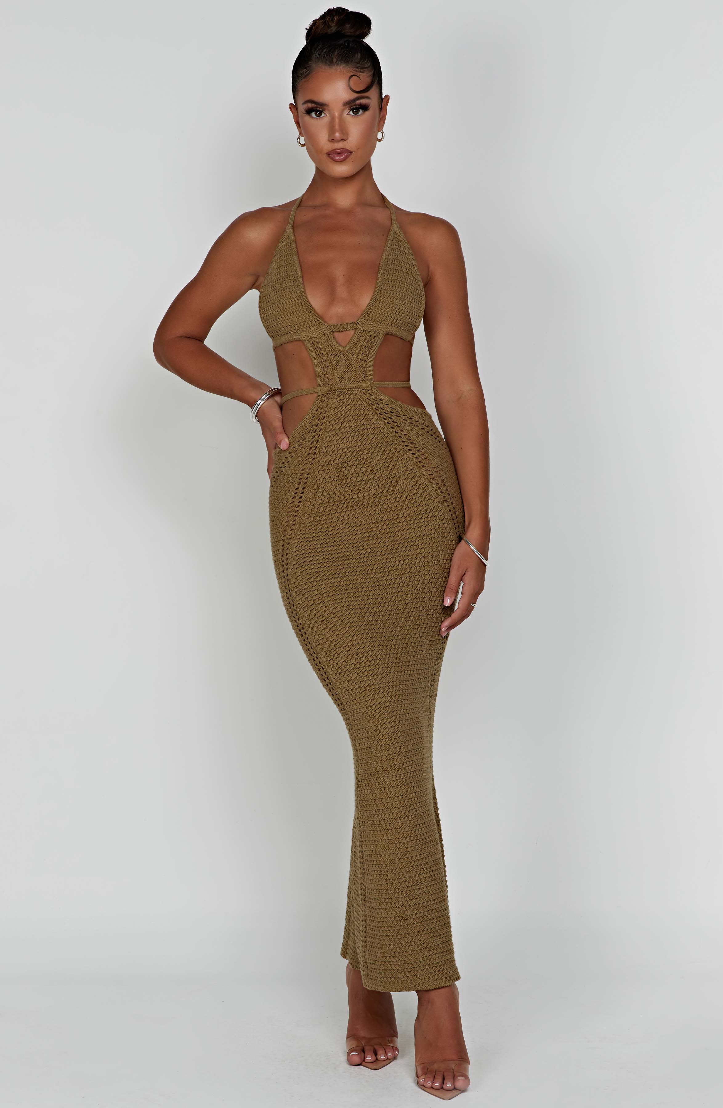 Arabella Maxi Dress - Khaki Dress Babyboo Fashion Premium Exclusive Design