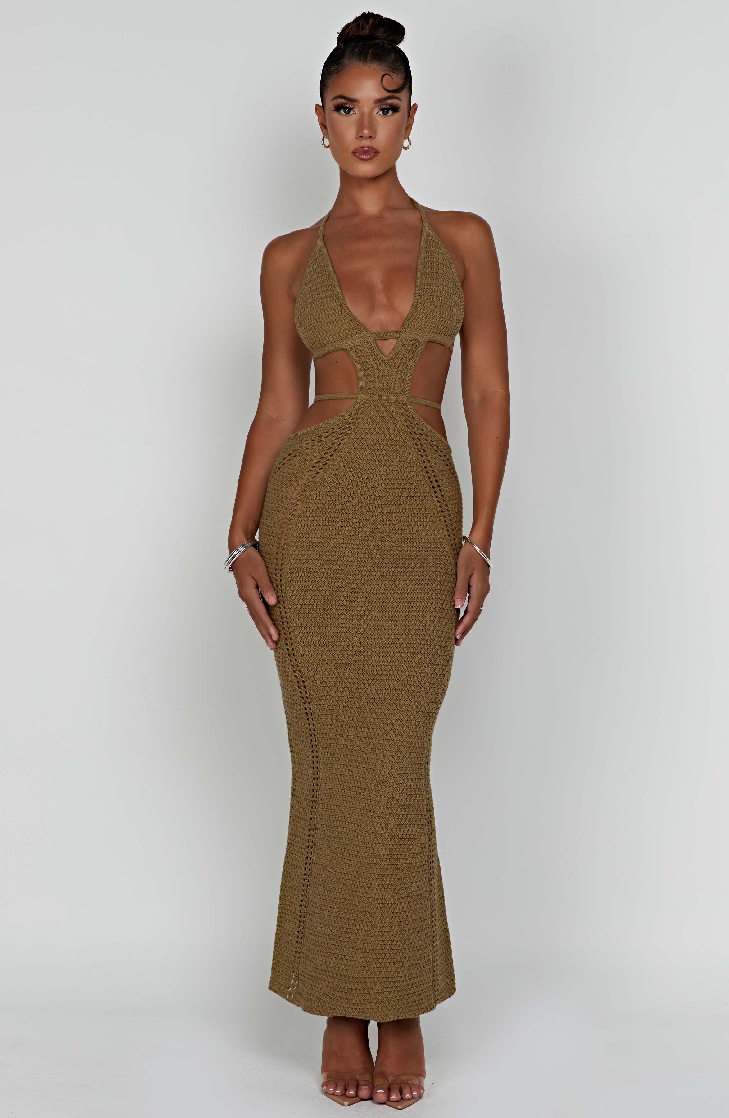 Arabella Maxi Dress - Khaki Dress Babyboo Fashion Premium Exclusive Design