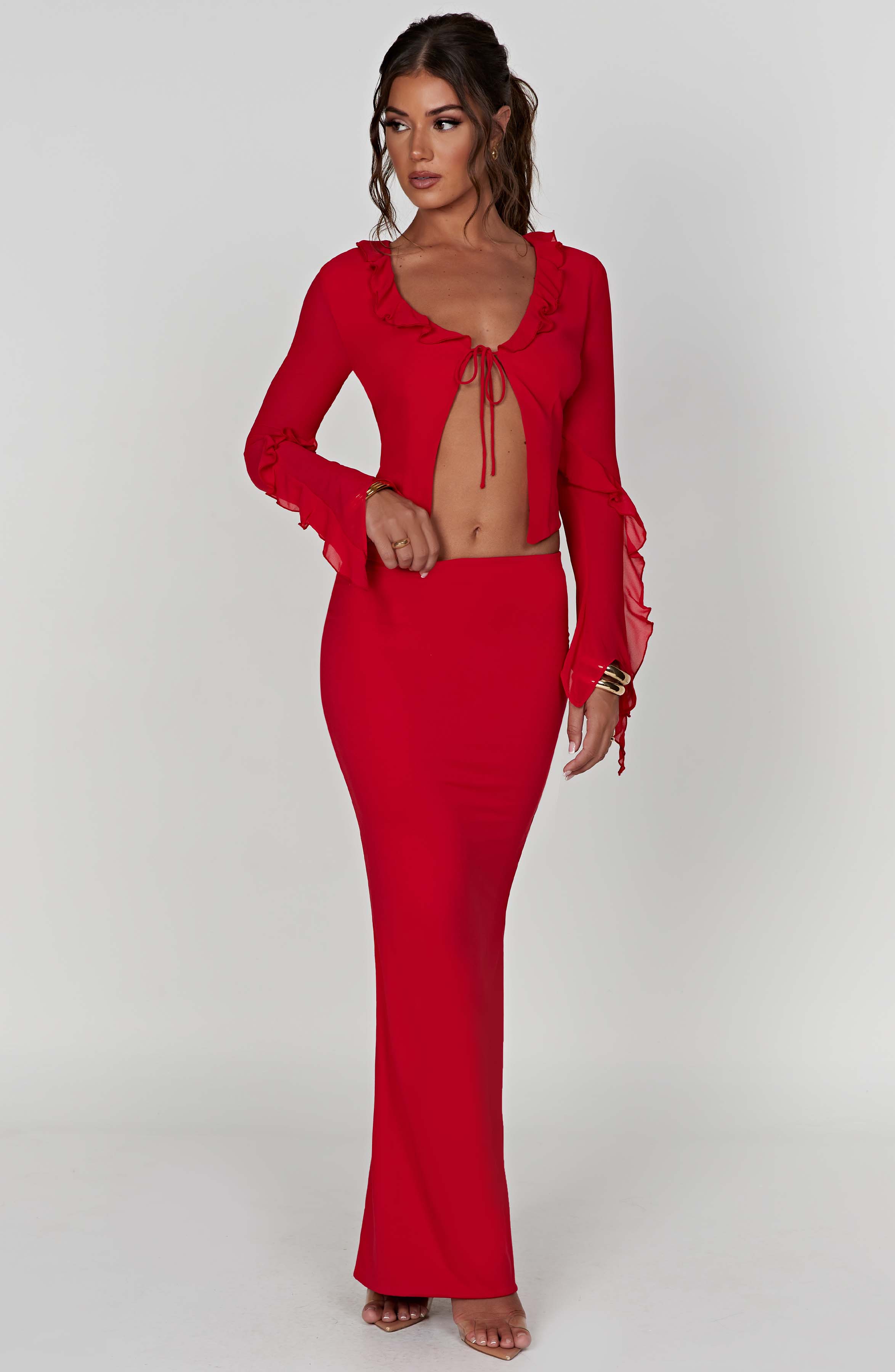 Astrid Maxi Skirt - Red Skirt Babyboo Fashion Premium Exclusive Design