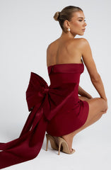 Barbara Mini Dress - Wine Dress Babyboo Fashion Premium Exclusive Design