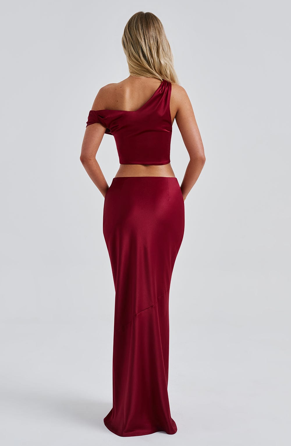 Bernadette Maxi Skirt - Burgundy Skirt Babyboo Fashion Premium Exclusive Design