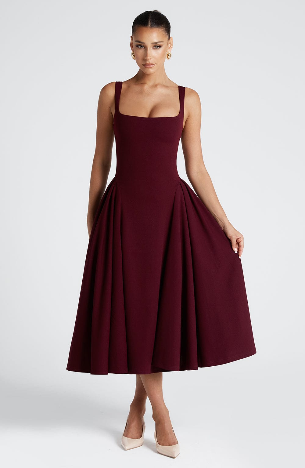 Betty Midi Dress - Cherry Lacquer Dress Babyboo Fashion Premium Exclusive Design