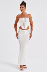 Chayenne Maxi Skirt - White Skirt Babyboo Fashion Premium Exclusive Design